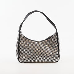 Prada Mini Re-edition 2000 Crystal Satin Black