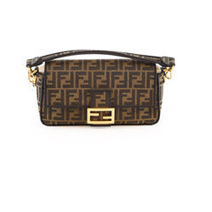 Fendi Medium FF Jacquard Canvas Baguette Brown