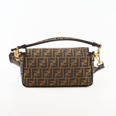 Fendi Medium FF Jacquard Canvas Baguette Brown