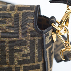 Fendi Medium FF Jacquard Canvas Baguette Brown