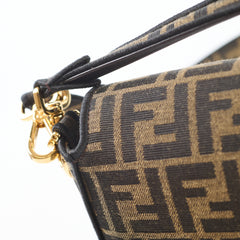 Fendi Medium FF Jacquard Canvas Baguette Brown
