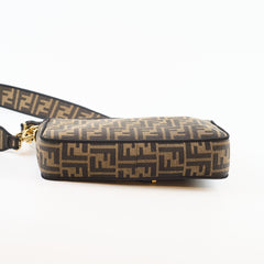 Fendi Medium FF Jacquard Canvas Baguette Brown