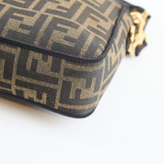 Fendi Medium FF Jacquard Canvas Baguette Brown