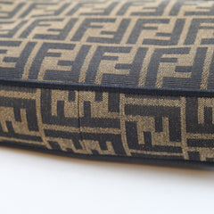 Fendi Medium FF Jacquard Canvas Baguette Brown