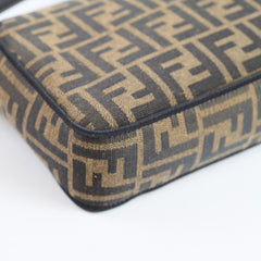 Fendi Medium FF Jacquard Canvas Baguette Brown