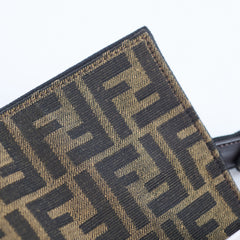 Fendi Medium FF Jacquard Canvas Baguette Brown