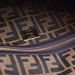 Fendi Medium FF Jacquard Canvas Baguette Brown