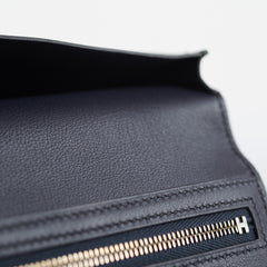 Hermes Citizen Twill Long Wallet Navy