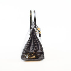 Hermes Shiny Black Croc Porosus Birkin 25 - Z Stamp