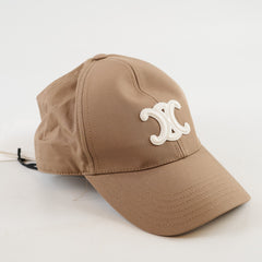 Celine Beige Triomphe Cap Size S