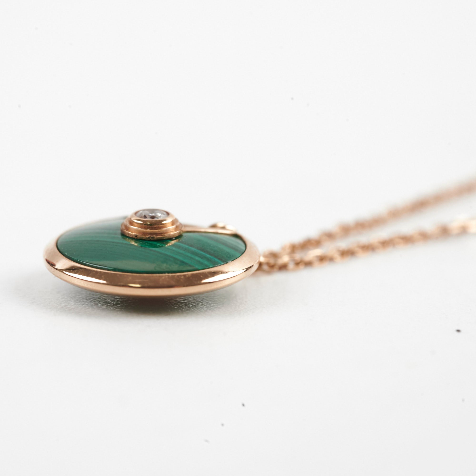 Cartier Amulette de Cartier Necklace Malachite with Diamond XS
