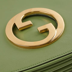 Gucci Blondie Medium Top Handle Shoulder Bag Green