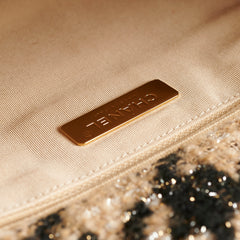 Chanel 19 Maxi Tweed Bag Beige/Black 28 Series