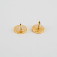 Chanel Round Earrings Pink/Black