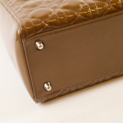 Christian Dior Lady Dior Large Patent Brown (old style)