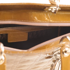 Christian Dior Lady Dior Large Patent Brown (old style)