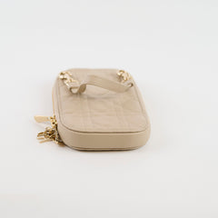 Christian Dior Call'in Phone Pouch Beige