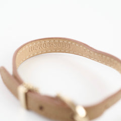 Bvlgari Leather Bracelet Beige