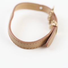 Bvlgari Leather Bracelet Beige