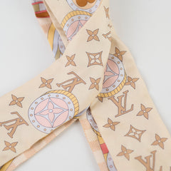 Louis Vuitton Silk Jeu De Voyage BB Bandeau Beige