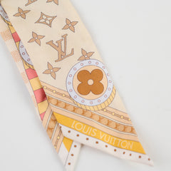 Louis Vuitton Silk Jeu De Voyage BB Bandeau Beige
