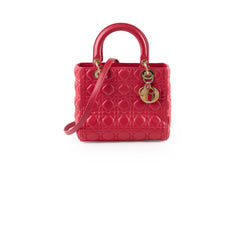 Christian Dior Lady Dior Medium Red