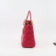 Christian Dior Lady Dior Medium Red