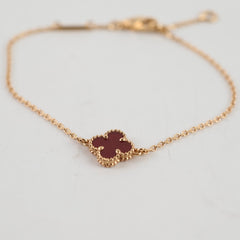 Van Cleef & Arpels Sweet Alhambra Carnelian Bracelet