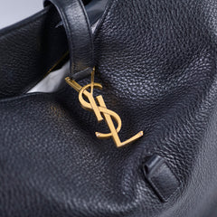 Saint Laurent Le 5 A 7 Bea Leather Tote Black