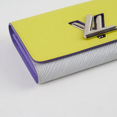 Louis Vuitton Epi Twist Long Wallet Yellow / Light Grey