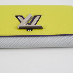 Louis Vuitton Epi Twist Long Wallet Yellow / Light Grey