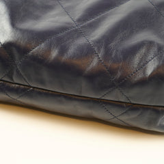 Chanel 22 Large Navy Lambskin Microchip