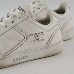 Celine CT-10 Trainer Low Lace-Up Sneakers White Size 37