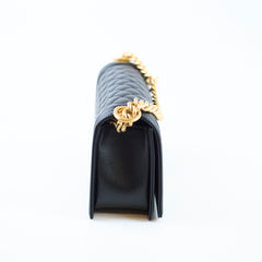 Chanel Boy Black Old Medium Caviar Gold (30 Series)