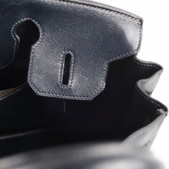 Hermes Birkin 30 Veau Gulliver Blue Indigo X Circle Stamp