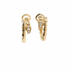 Bulgari Serpenti Yellow Gold Diamond Earrings