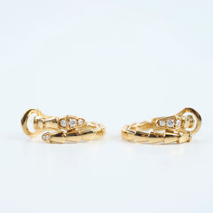 Bulgari Serpenti Yellow Gold Diamond Earrings