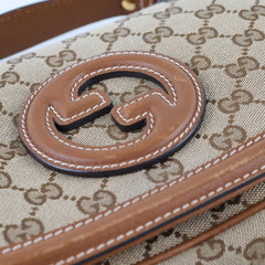 Gucci Blondie Medium Top Handle GG Canvas Beige