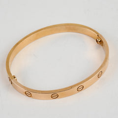 Cartier Love Classic Pink Gold Size 18 Bracelet