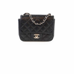 Chanel Mini Square Caviar Black SHW (11 Series)