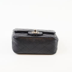 Chanel Mini Square Caviar Black SHW (11 Series)