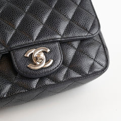 Chanel Mini Square Caviar Black SHW (11 Series)