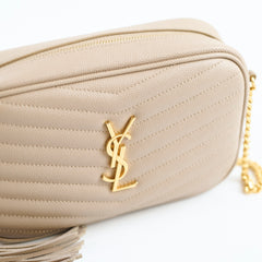 Saint Laurent Mini Lou Bag Beige