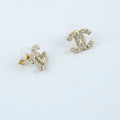 Chanel Pearl CC Stud Earrings