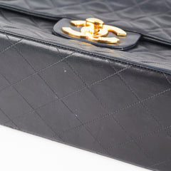 Chanel Maxi Vintage Flap Black 24k Gold