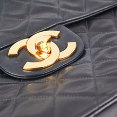 Chanel Maxi Vintage Flap Black 24k Gold
