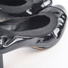 Chanel Patent Block Heels Black - Size 40
