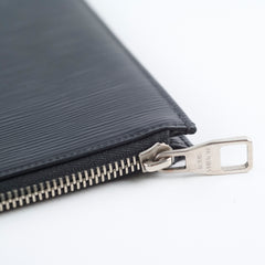 Louis Vuitton A4 Zip Folder Epi Leather Black