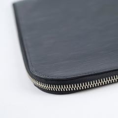 Louis Vuitton A4 Zip Folder Epi Leather Black