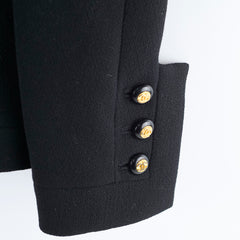 Chanel Wool Suit Jacket and Skirt Set Black
